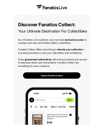 Fanatics Live - Exclusive: Your VIP Invitation to Fanatics Collect