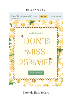 Rifle Paper Co. - Tomorrow is the LAST Day to Save