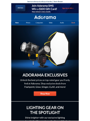 Adorama - Exclusive Lighting Gear You Won’t Find Elsewhere