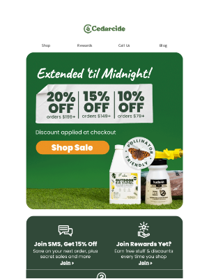 Cedarcide - Sale Extended 'til MIDNIGHT 🎉