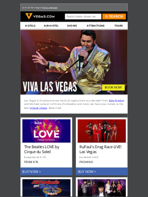 Vegas - Throwback to Elvis, the Beatles, Prince & more