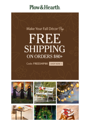 Plow & Hearth - Mix, Match & Save: Spend $80 & Get Shipping Free