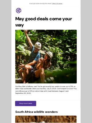 G Adventures - MAY we catch up?