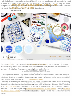Altenew - Let's Create Some Delicious Texture | One Stencil, Three Cards!