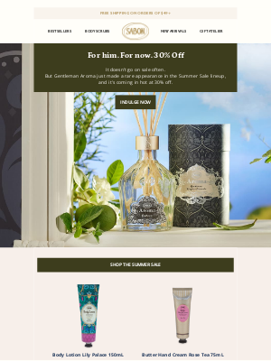 Sabon NYC - Psst... Gentleman Aroma is finally on sale 👀