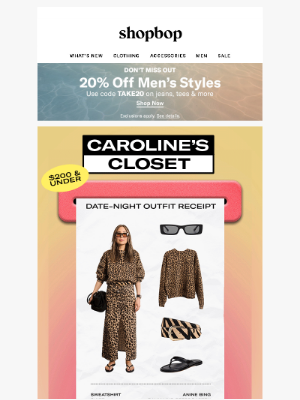 Shopbop - $200 & under: Caroline’s fave styles