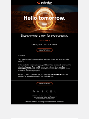 Palo Alto Networks - The future is closer than you think.