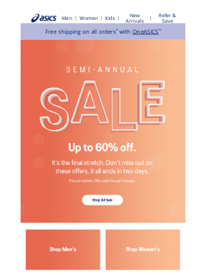 ASICS Email Marketing Strategy & Campaigns | MailCharts