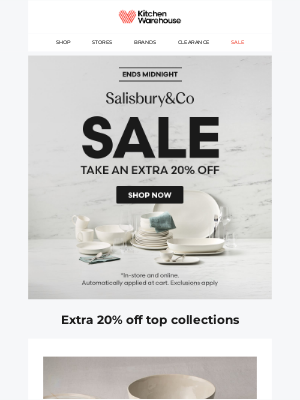 ENDS TONIGHT: Extra 20% off