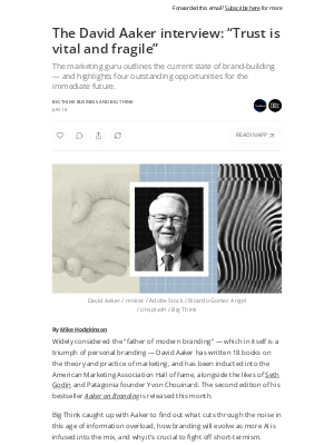 Big Think - The David Aaker interview: “Trust is vital and fragile”