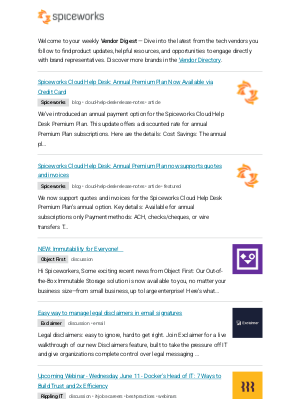 Spiceworks - Check out the latest discussions of your favorite IT Vendors