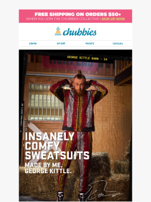 Chubbies - LIMITED EDITION GEORGE KITTLE SWEATSUITS