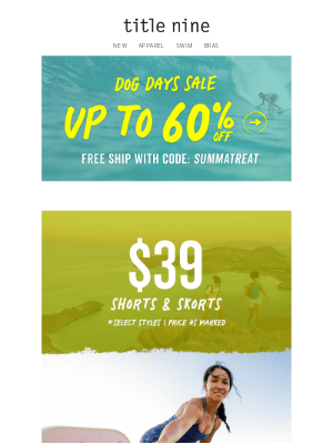 Title Nine - DOG DAYS STEALS: $39 Shorts & Skorts!