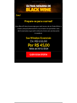 Wine (Brazil) - Atenção: Promoção acabando! ⏳