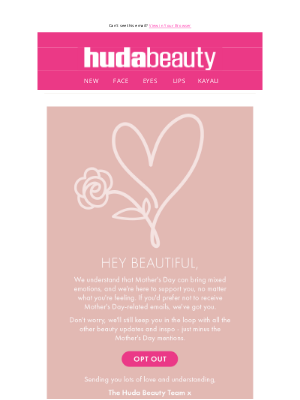 Prefer not to hear about Mother's Day?