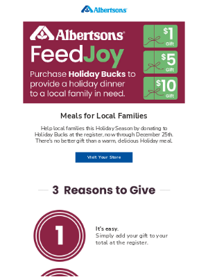 Albertsons - Help Feed Families in Need 🎁