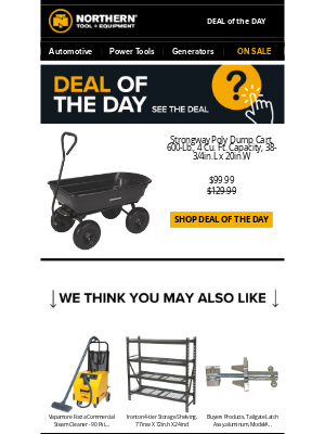 Northern Tool + Equipment - Deal of the Day - Offer Ends Today!