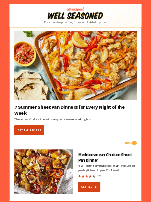 Allrecipes - 7 Summer Sheet Pan Dinners for Every Night of the Week