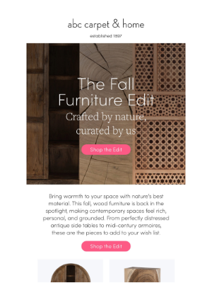 ABC Carpet & Home - Just Landed: The Fall Furniture Edit
