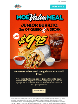 Moe’s Southwest Grill - New Moe Value Meal is here!