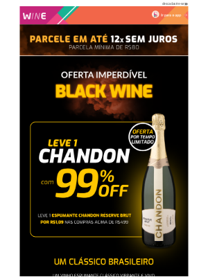 Wine (Brazil) - CHANDON COM 99% OFF? Corre pra conferir! 🏃‍♂️🏃‍♀️