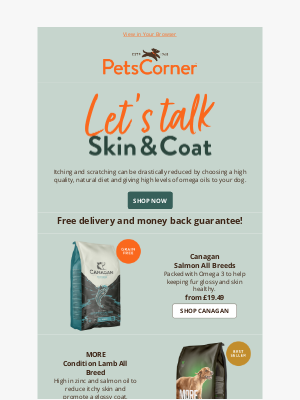 Pets Corner (United Kingdom) - Let's talk skin & coat 🐶