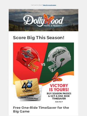 Dollywood - The Ultimate Big Game Prize – FREE TimeSaver for Passholders