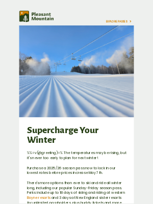 Pleasant Mountain - Two Weeks Remain On Spring Pass Savings