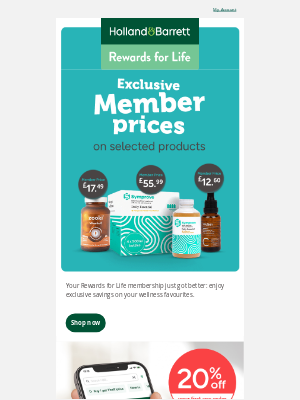 Holland & Barrett International (United Kingdom) - Introducing exclusive savings with Rewards for Life