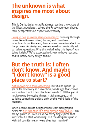 ReadyMag - Designing without answers, and why that’s OK