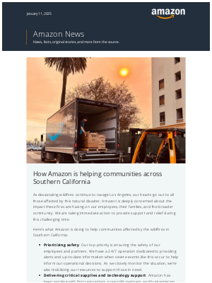 Amazon - How Amazon is helping communities impacted by the LA County wildfires