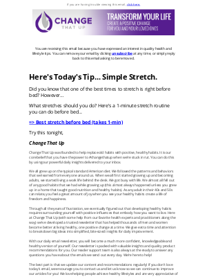 Everyday Health - RE: Best stretch before bed