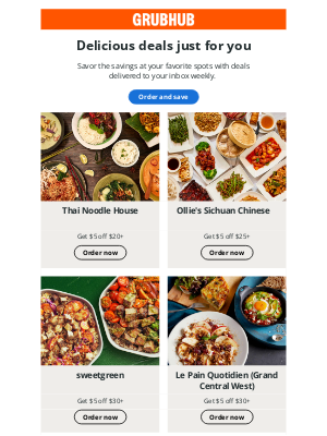 GrubHub - 🎉 Big savings at Thai Noodle House and more
