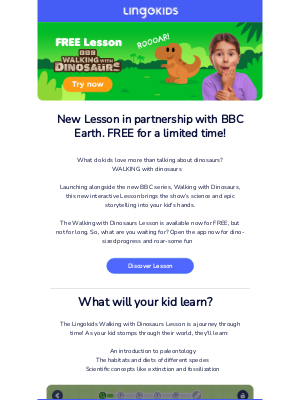 Lingokids - FREE Walking with Dinosaurs Lesson 🦕