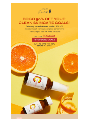 100% PURE - Still Going: Your Clean Beauty BOGO Event!