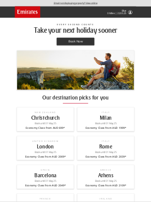 Emirates Holidays (Australia) - Can’t-miss fares for must-see destinations