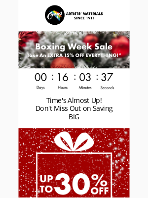 Curry’s Art Store (Canada) - Clock's Ticking!⏰ Don't Miss Out on Saving BIG!