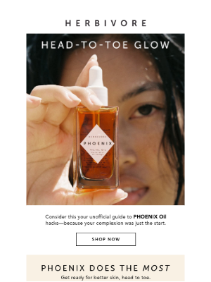 Herbivore Botanicals - Head-to-toe glow with PHOENIX 🧡