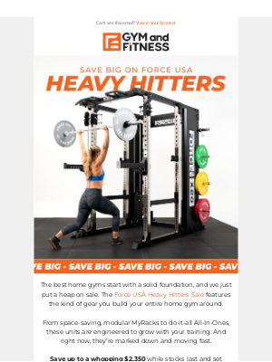 Gym and Fitness (Australia) - Save Big on Some Force USA Heavy Hitters