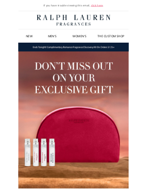 Ralph Lauren Fragrances - Last Chance To Claim Your Fragrance Discovery Kit!