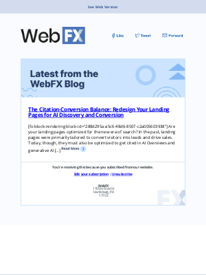 WebpageFX - The Citation-Conversion Balance: Redesign Your Landing Pages for AI Discovery and Conversion