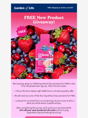 Garden of Life - 💥FREE! 💥New Product Giveaway!