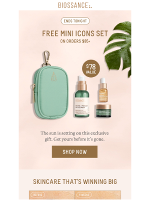 Ends tonight🚨 FREE mini set ($78 value)
