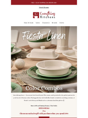 Everything Kitchens - 💐 Peony? Meadow? Sky? See what Fiesta® Linen pairs best with!