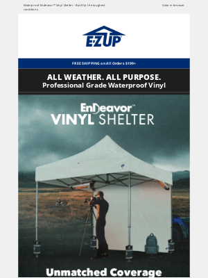 EZUP Instant Shelters - Weather-Ready Canopies to Stay Dry