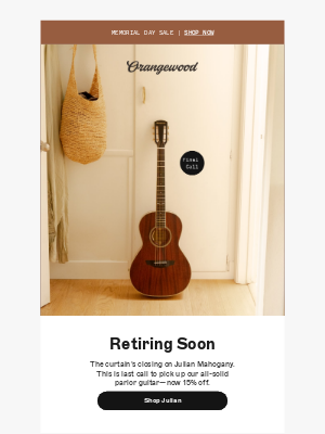 Orangewood Guitars - Last Call: 15% off retiring guitars
