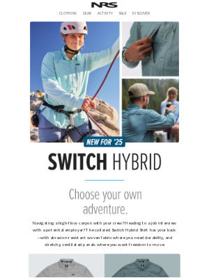 NRS - New: NRS Switch Hybrid Shirt