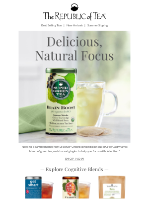 The Republic of Tea - Delicious, Natural Focus