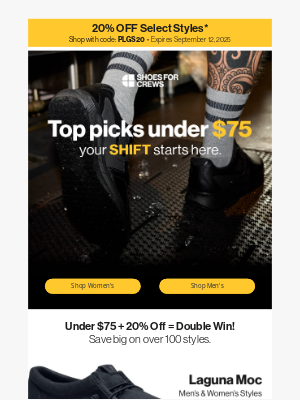 Shoes For Crews - Shop 100+ Styles Under $75 + Up to 60% Off Markdowns