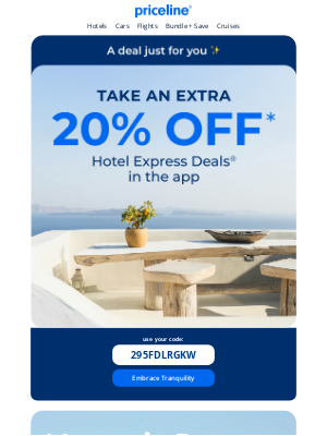 Priceline - Your 20% Travel Coupon 🤝 Your Next Escape